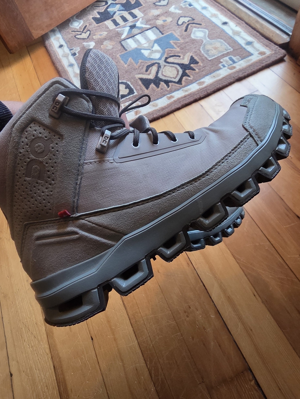 Womens Waterproof Mid-Top Hiking Boot in Light Teal